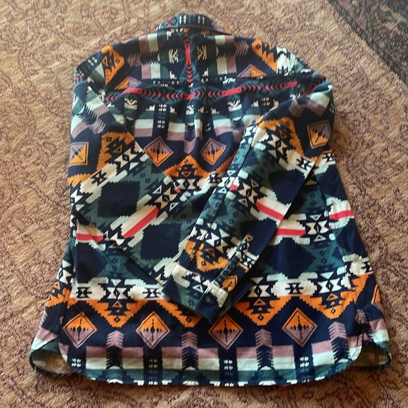 Woolrich flannel button down shirt aztec western - Picture 4 of 5